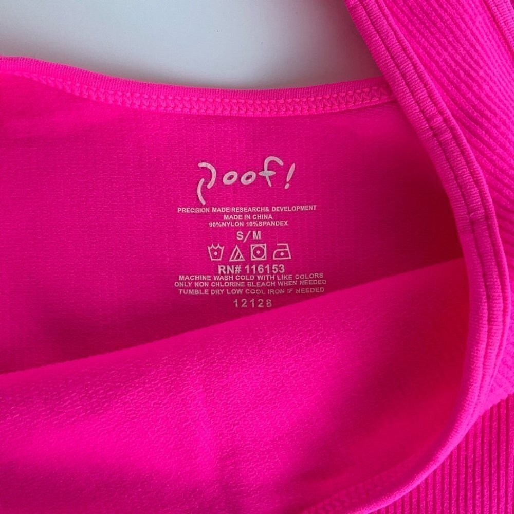 Hot Pink Stretchable Ribbed Tank Top - Picture 6 of 9
